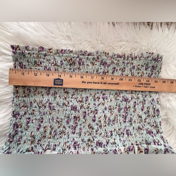 STORIA ~Floral Smocked Ruffle Skirt NWT Large - Picture 7 of 9